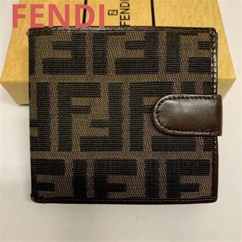 fendi portafoglio wallet zucca|fendi bifold wallet.